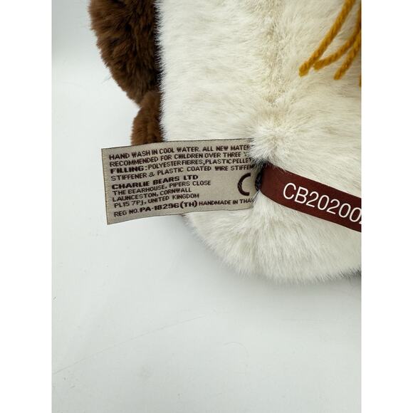 Charlie Bears 2020 Albie Brown White Panda 15" Fully Jointed By Isabelle Lee HTF - Picture 8 of 16